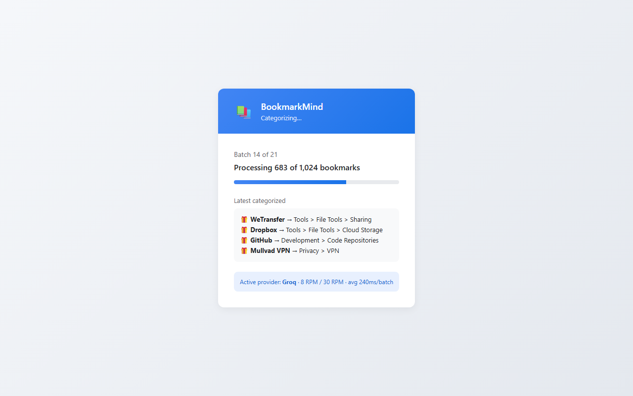 Live categorization